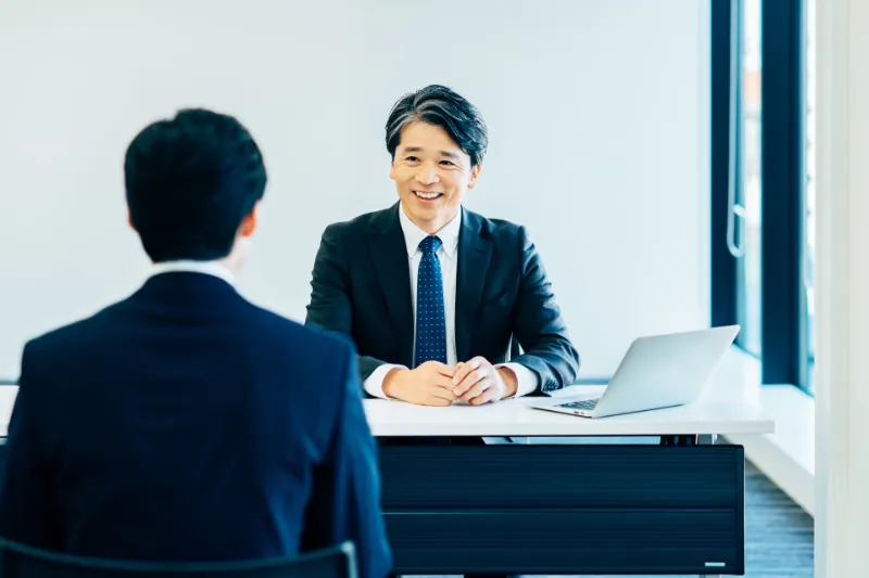 面談している様子